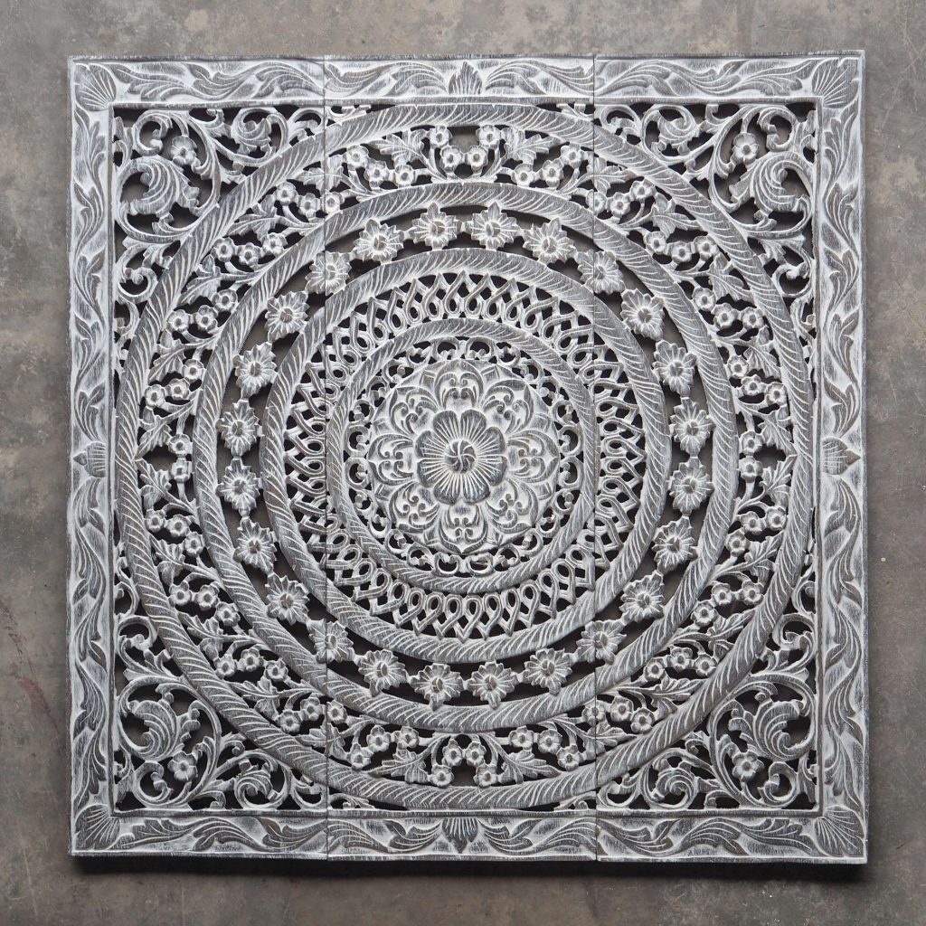 Moroccan Decent Wood Carving Wall Art Hanging Siam Sawadee