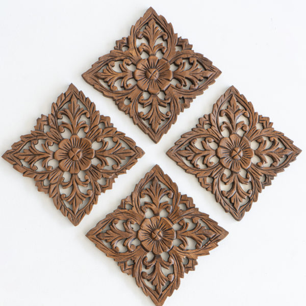 Wood carving panels in set