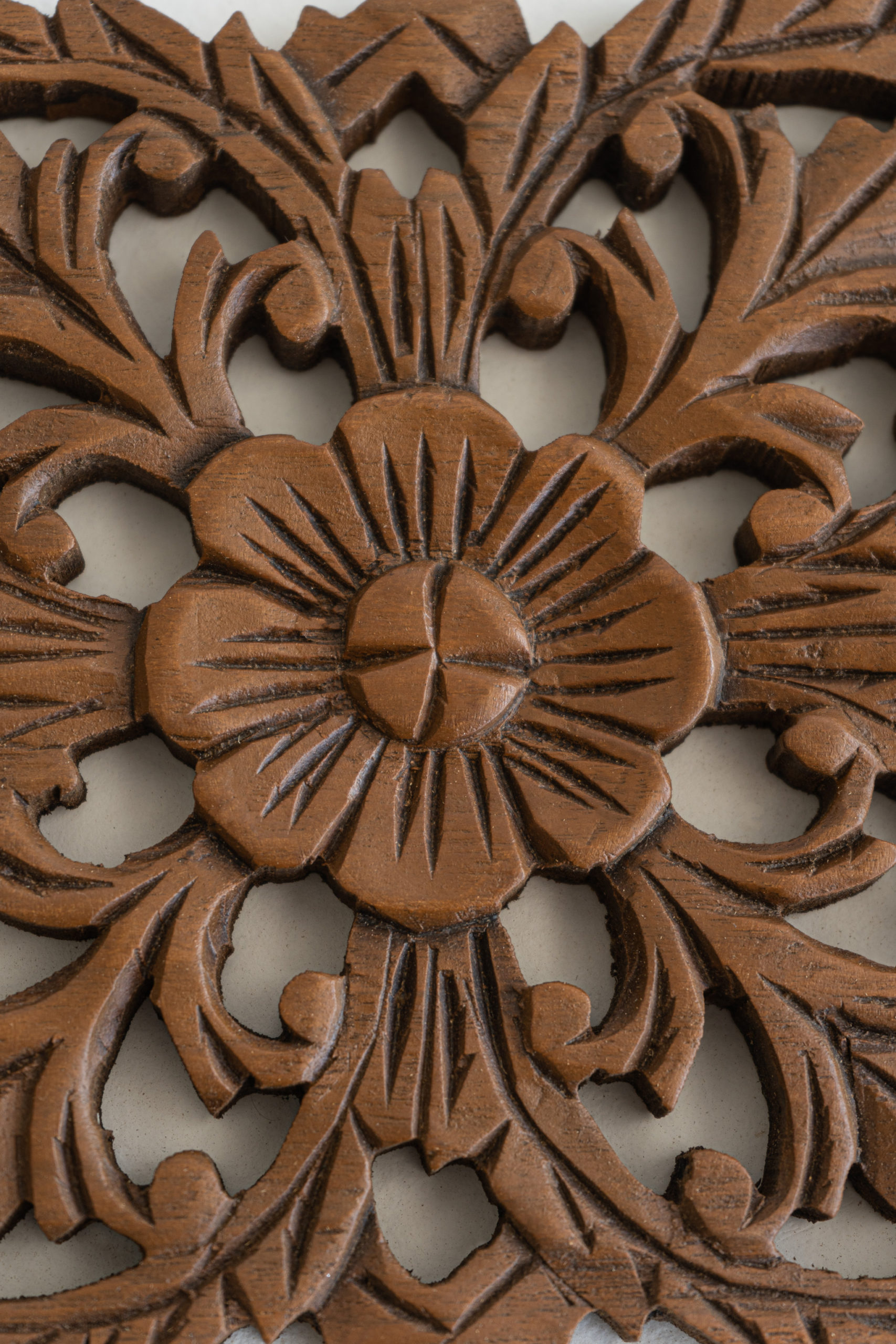 Details about   4 x Teak Wood Carving 4"Thai Wall Panel Vintage Handmade Home Decor X'mas Gift 