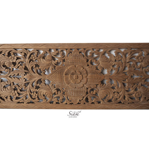 Relief Carved Wooden Wall Art Panel, King Bed Headboard