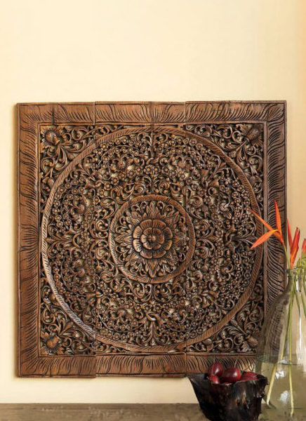Balinese Ceremony Melasti  Hand Carved Wall Hang Wood Panel Art 98 CM Wall Decor 