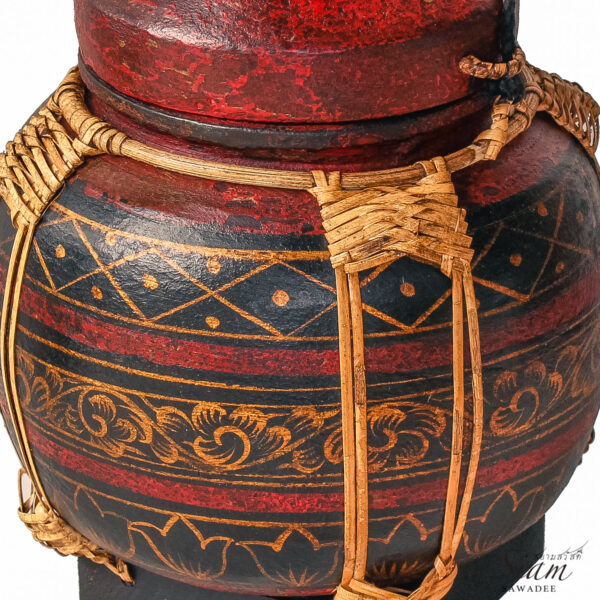 Handmade Asian Rice Basket Made From Bamboo Siam Sawadee