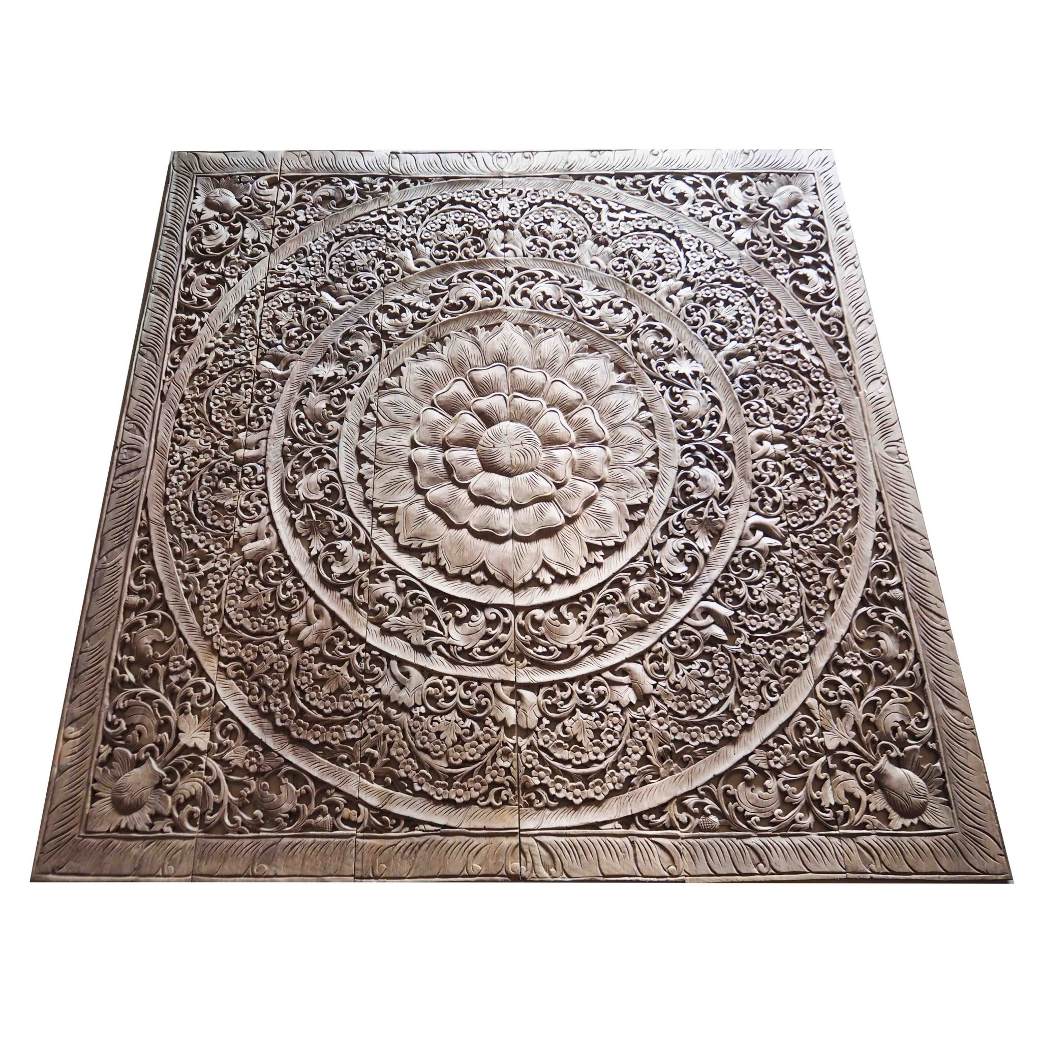 Carved Wooden King Size Bed Headboard, King Headboard