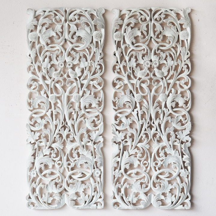 Tophane Carved Wood Wall Hanging, Wooden Carved Wall Art