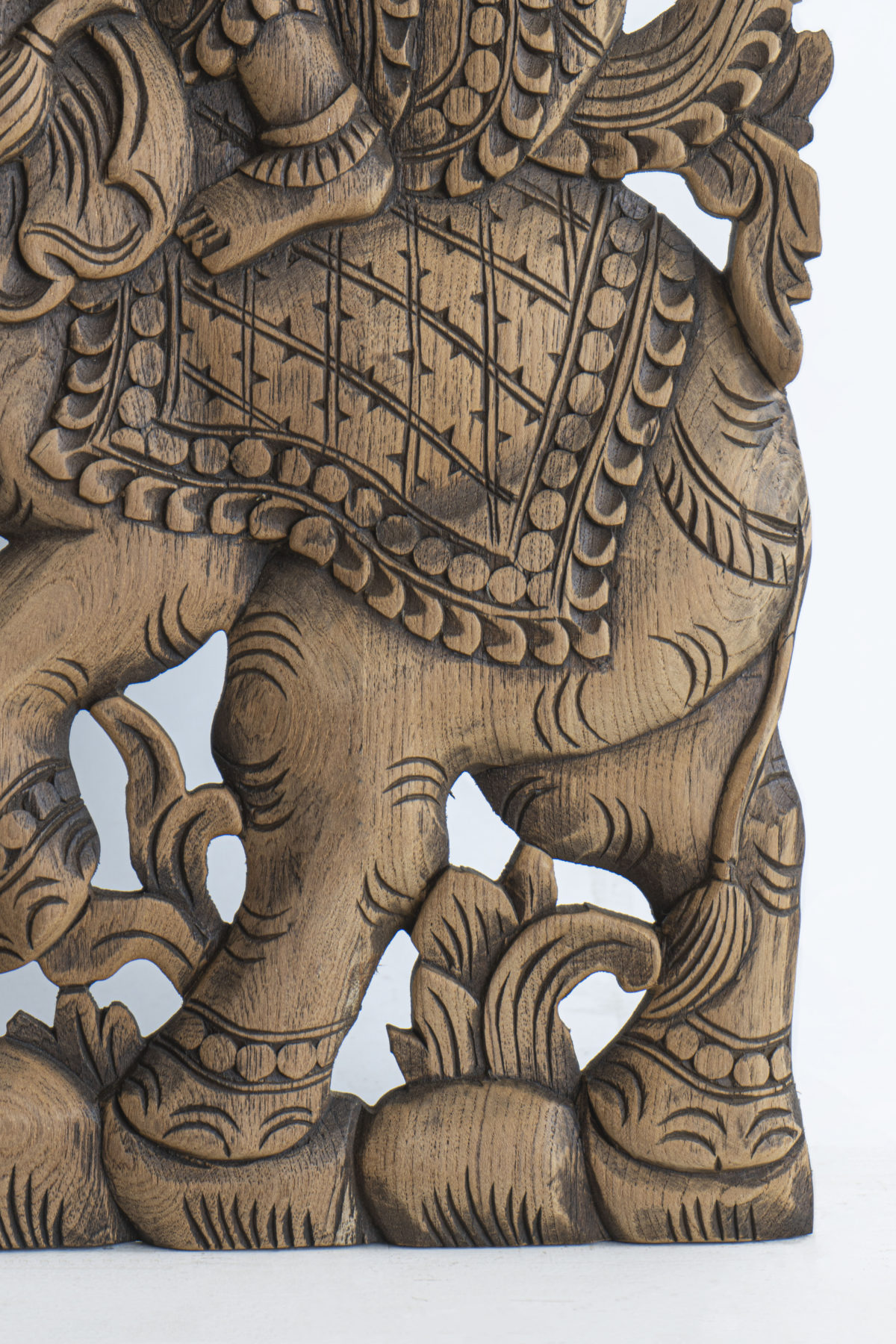 Elephant thai carved on wood