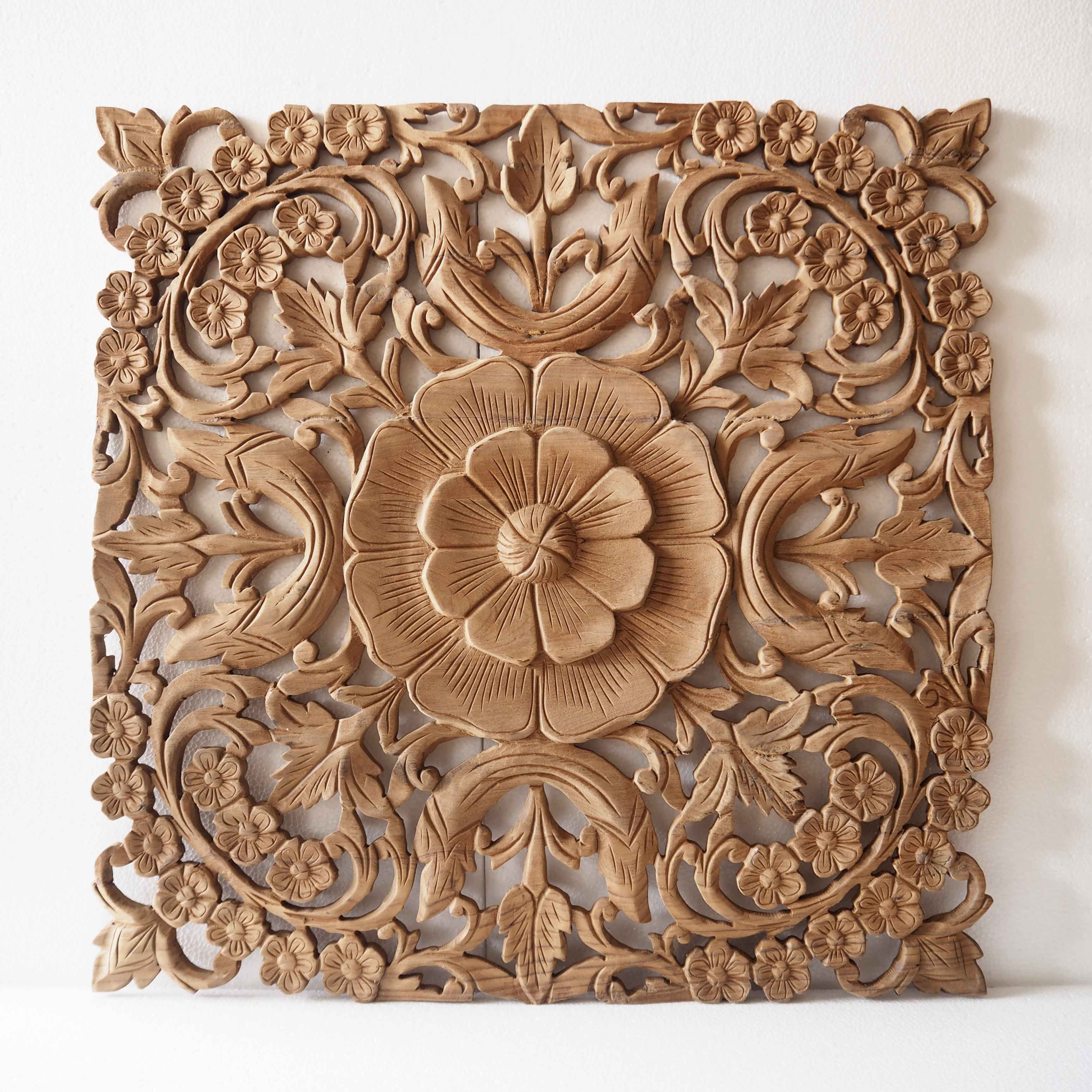 Buy Natural Wooden Wall Art Panel From Thailand Online