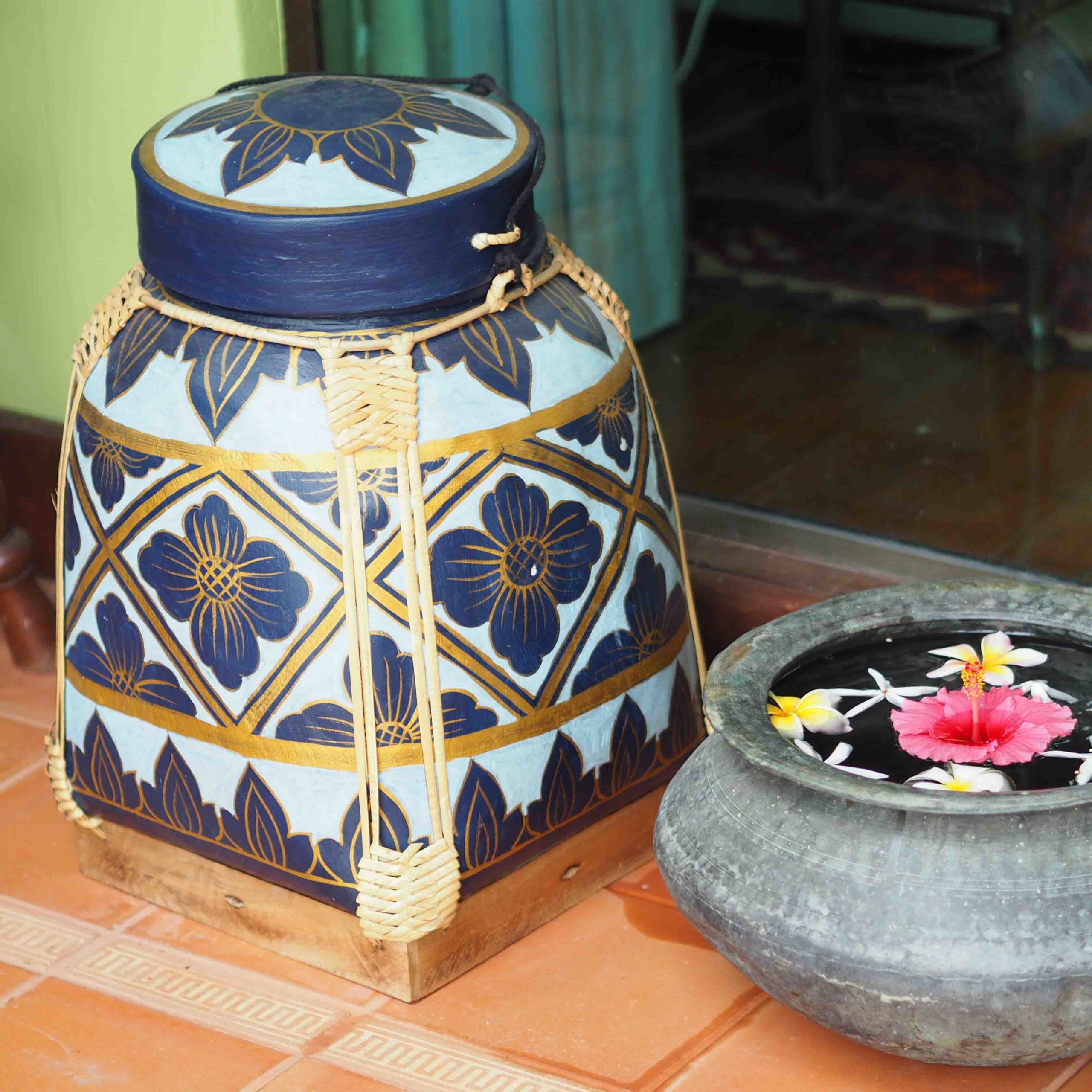Thai Basket Storage Handmade Decorative Food Container