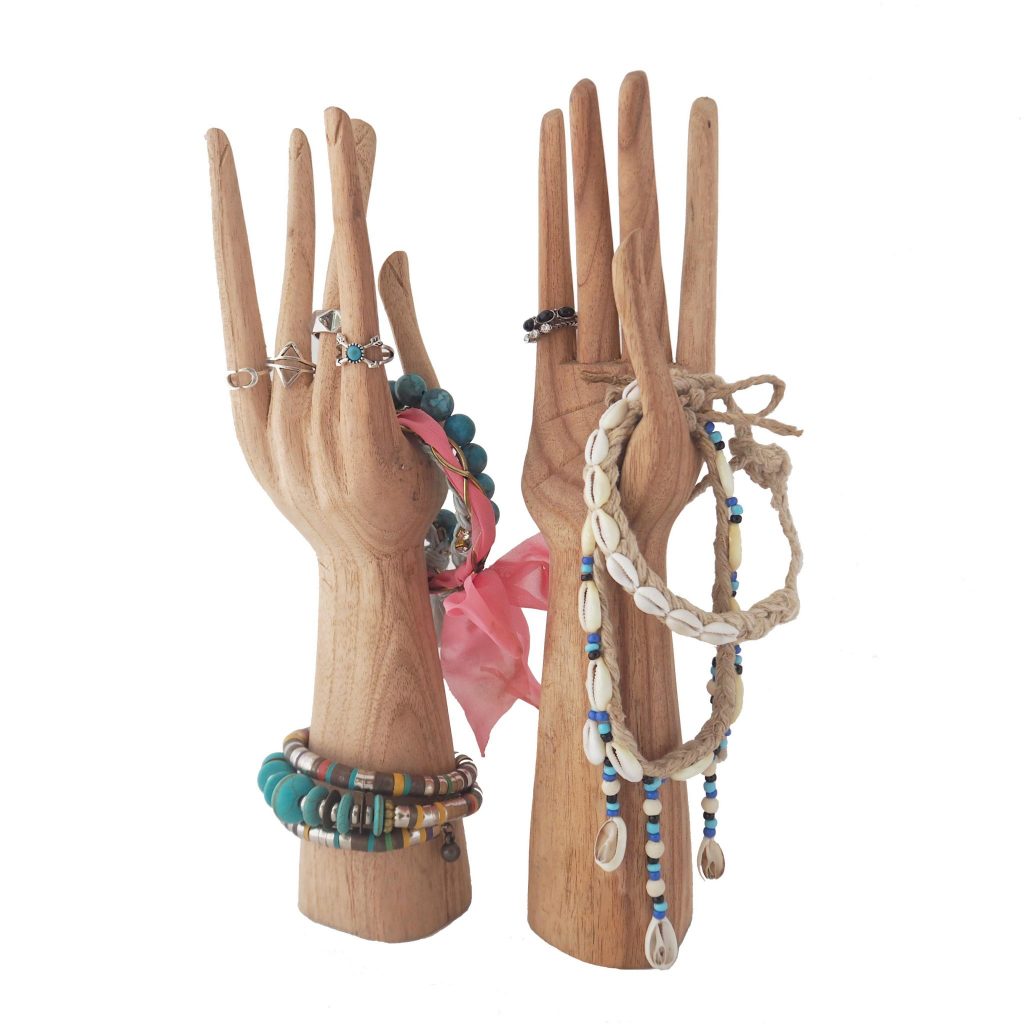 Buy Wooden Hand Statue Jewelry Holders Online