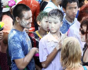 Chalk Playing on Songkran