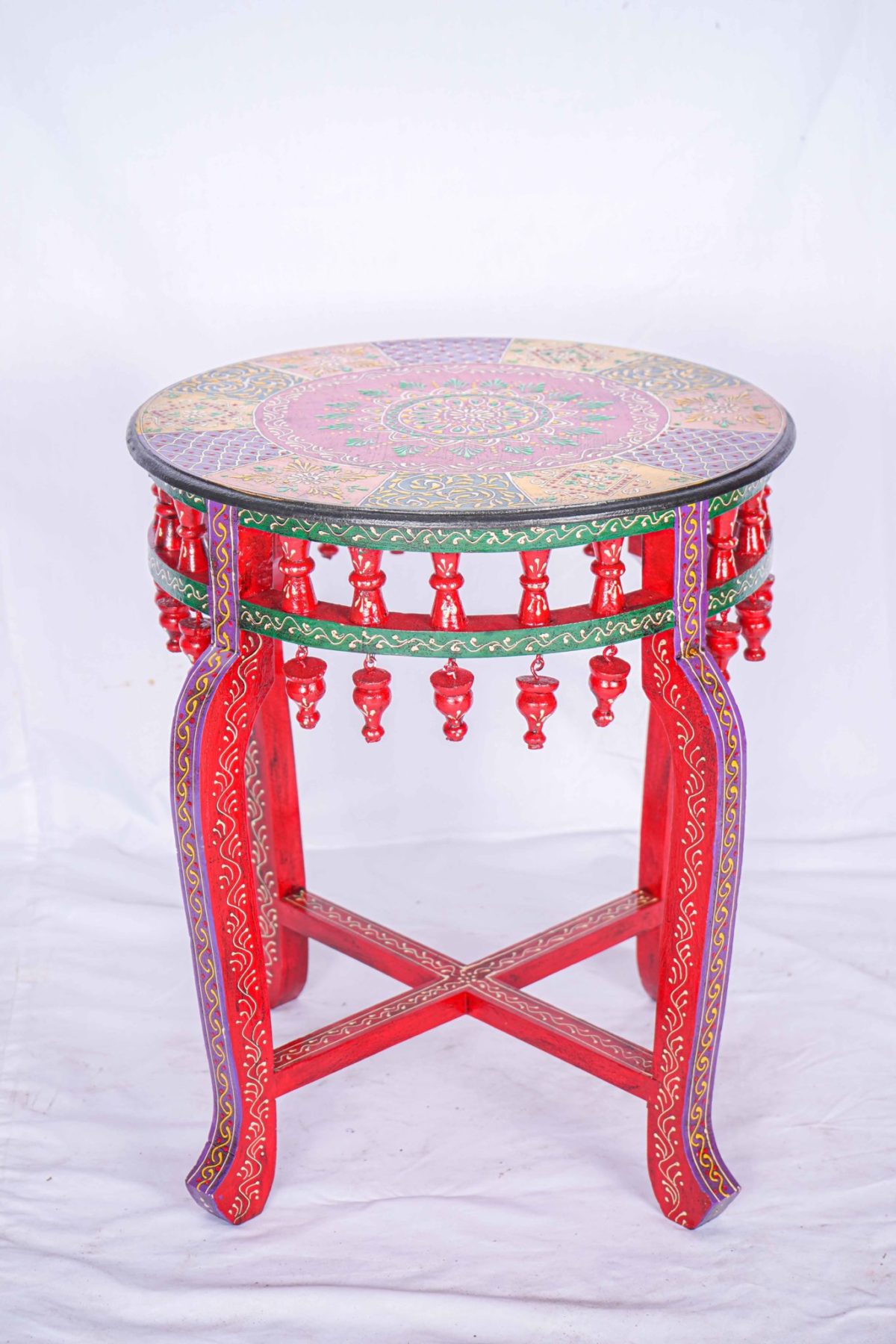 Matching Indian Furniture Bright Colourful Table
