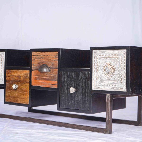 Drawers Living Room Cabinet Wooden Furniture Handmade in India