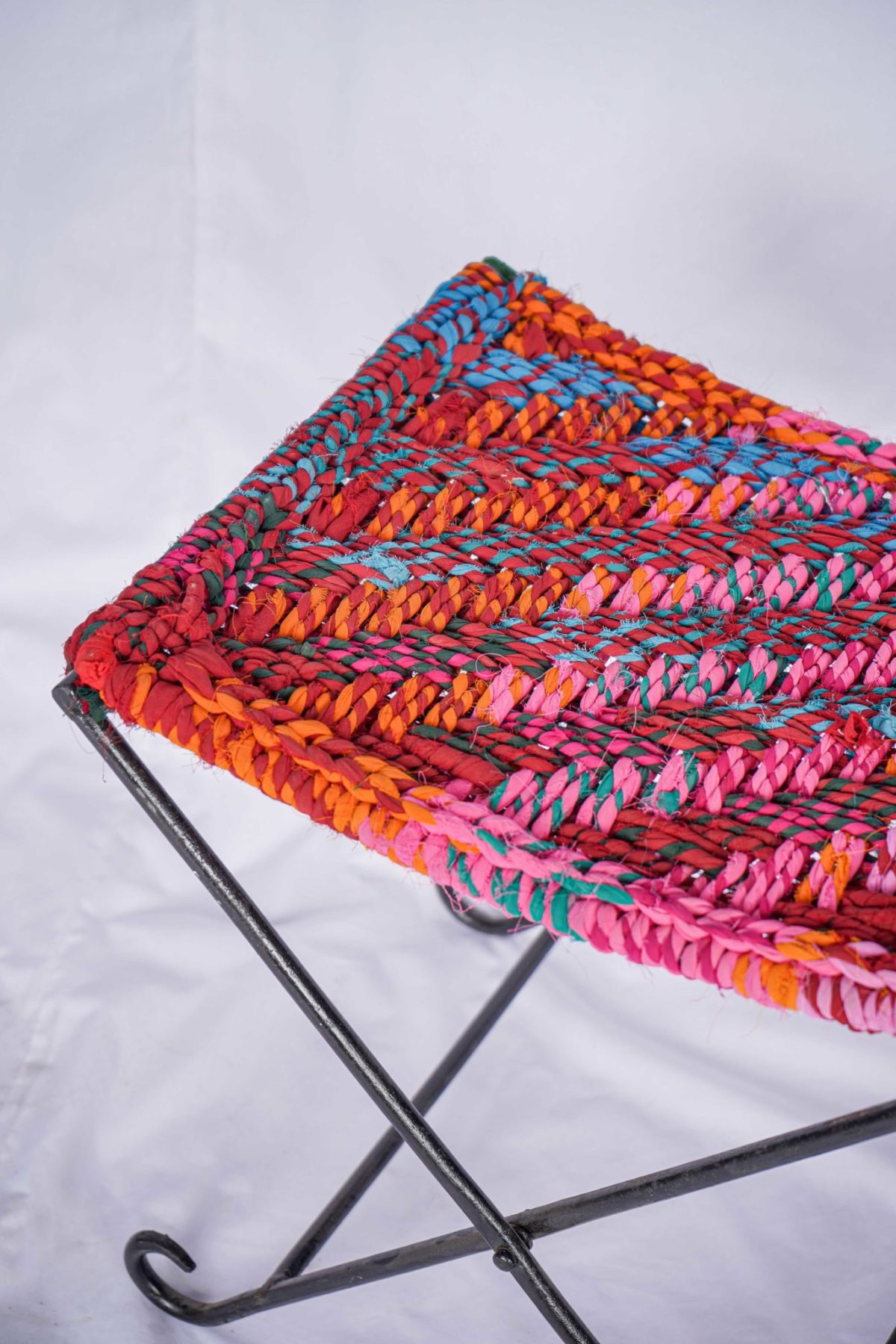 Bright Colourful Weaved Chair Handmade in India