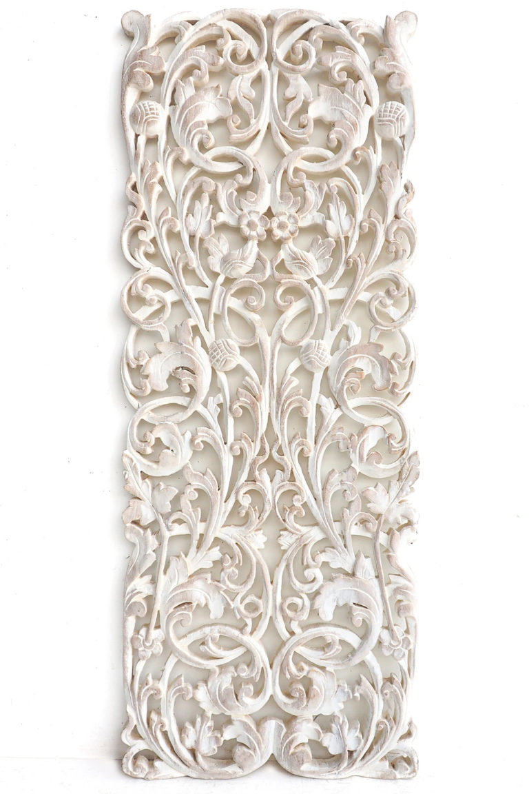 Thai Wood Carving Wall Art Hanging Siam Sawadee