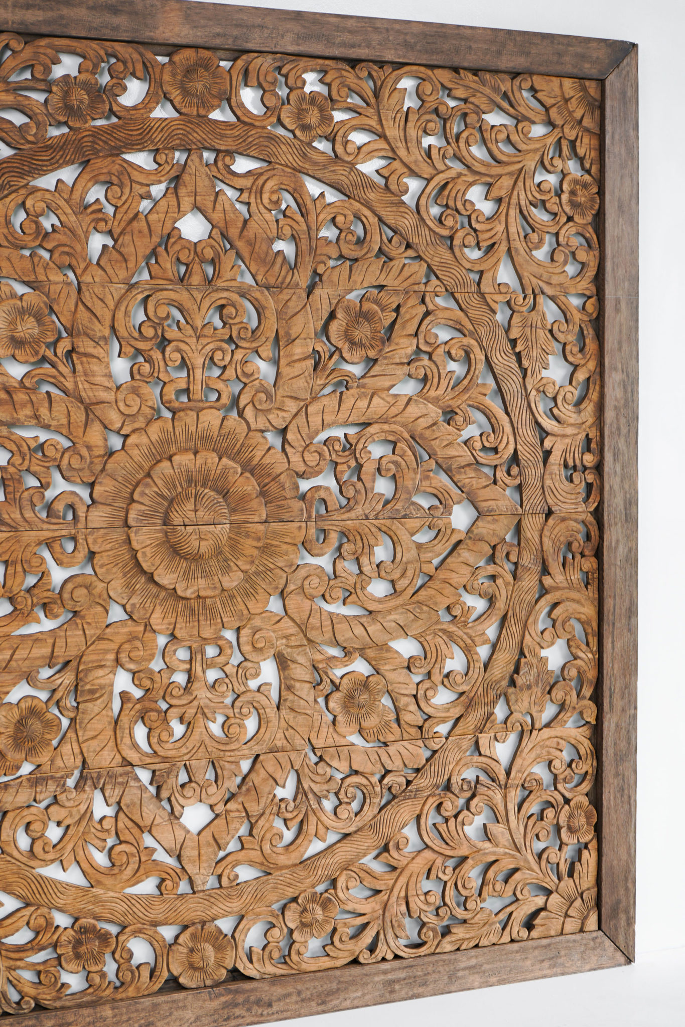 Super KingSized Carved Headboard, Cottage Decor Siam Sawadee