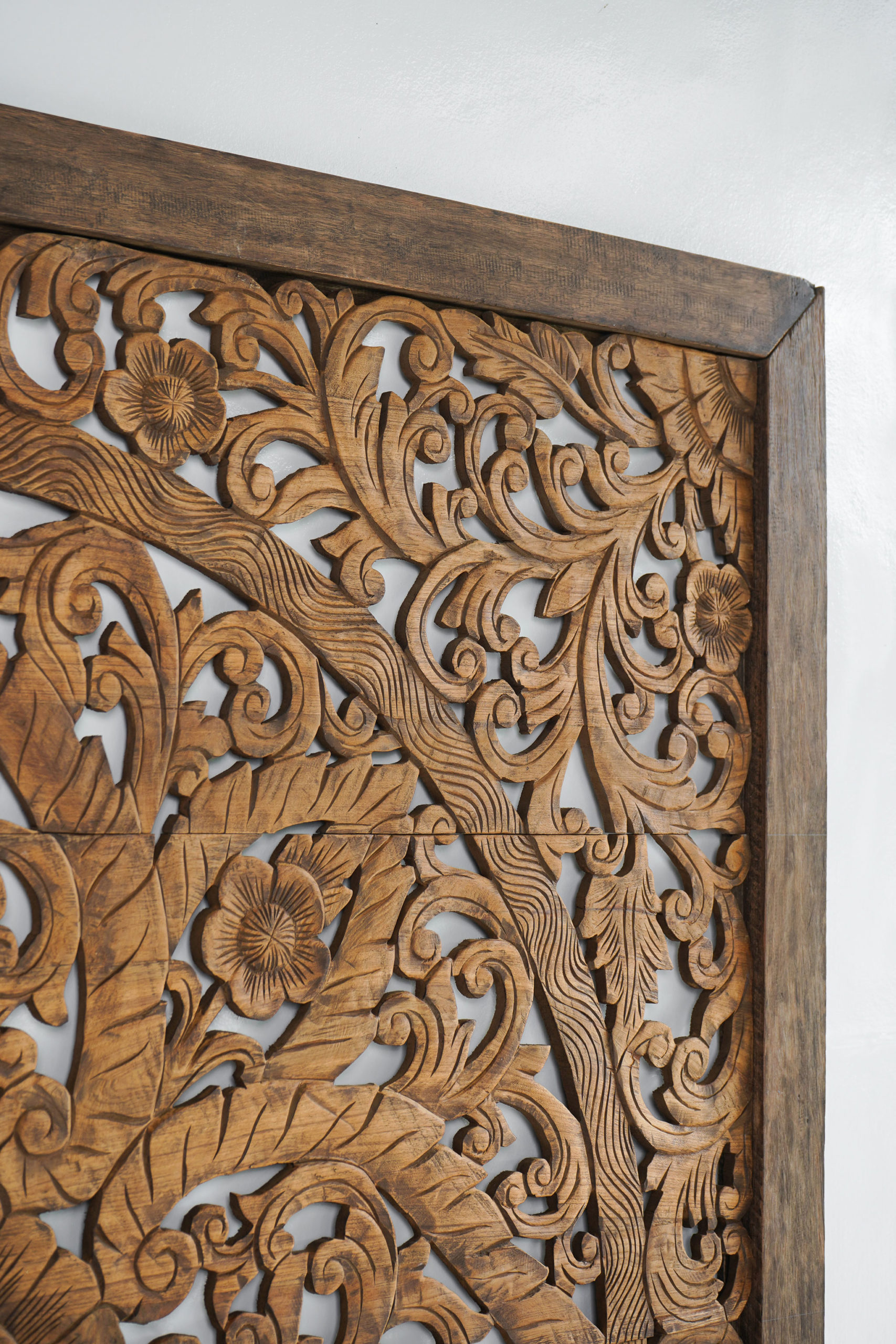 Carved Headboard Cottage Decor, Carved Wood Headboard Full Size