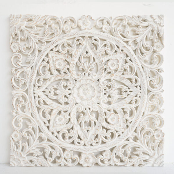 Whitewash boho wall decorative sculpture