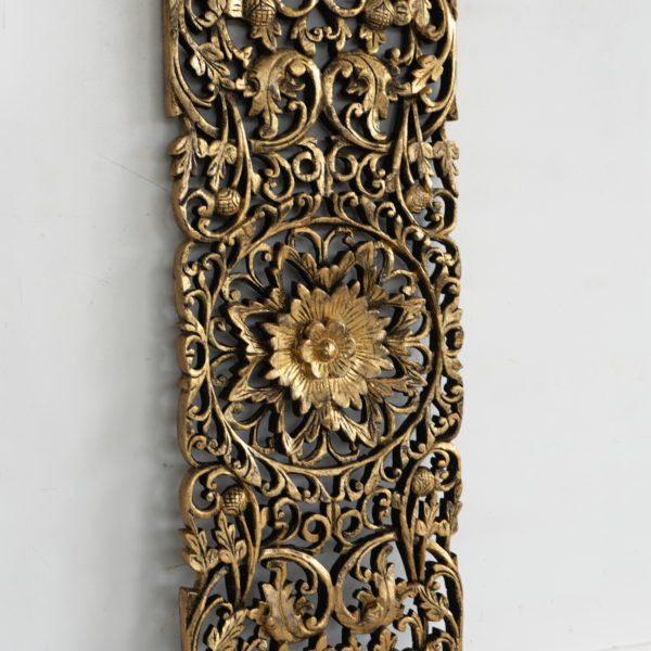 tall narrow carved wooden hanging decor