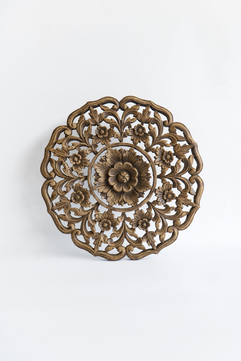 Wood Medallion Round Wall Decor Siam Sawadee