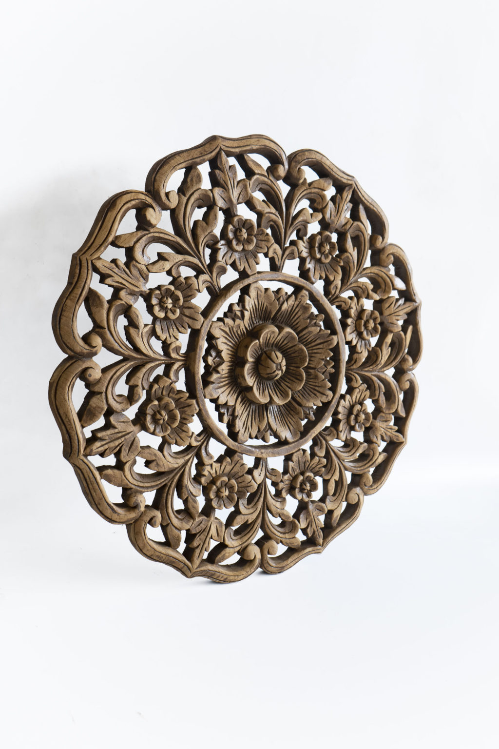 Wood Medallion Round Wall Decor Siam Sawadee