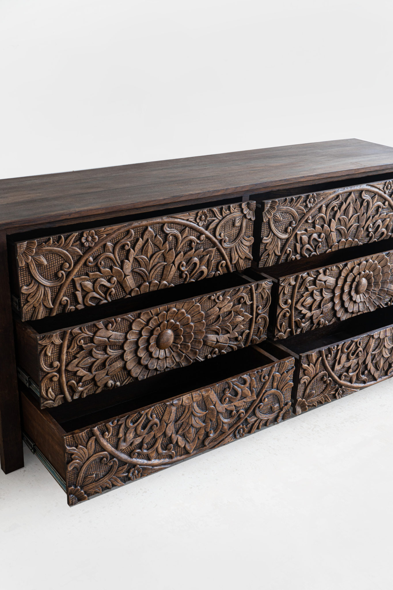 Balinese Teak Wood Dresser Brown - Siam Sawadee