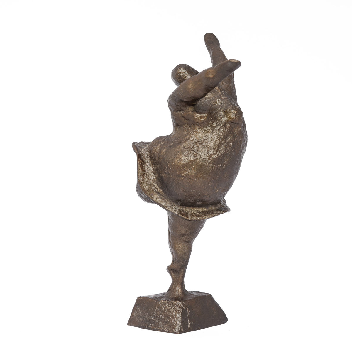 Standing bronze figurine for shelve decor