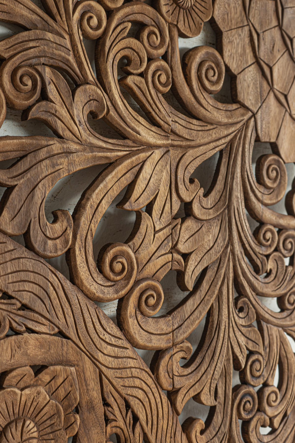 Detailed wood carving from Thailand
