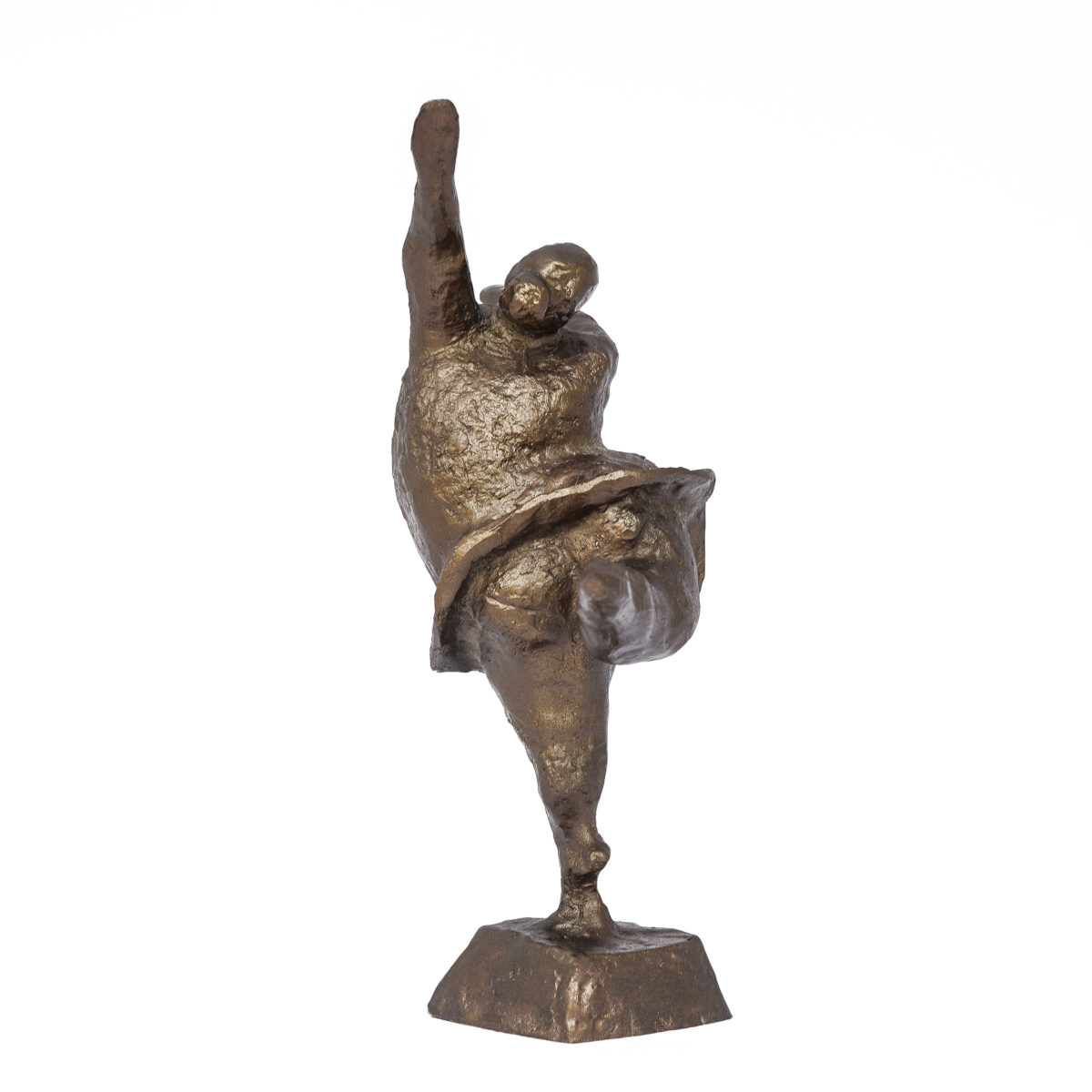 Metal figurine of fat ballet