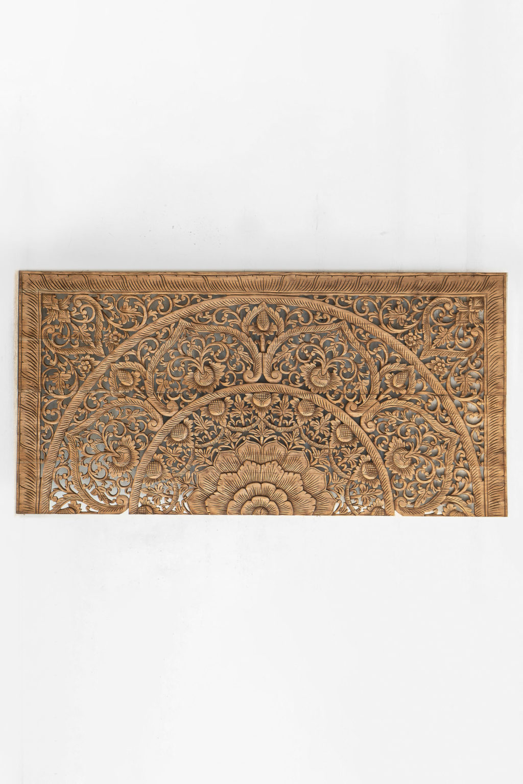 Low Headboard King Dark Wood Siam Sawadee