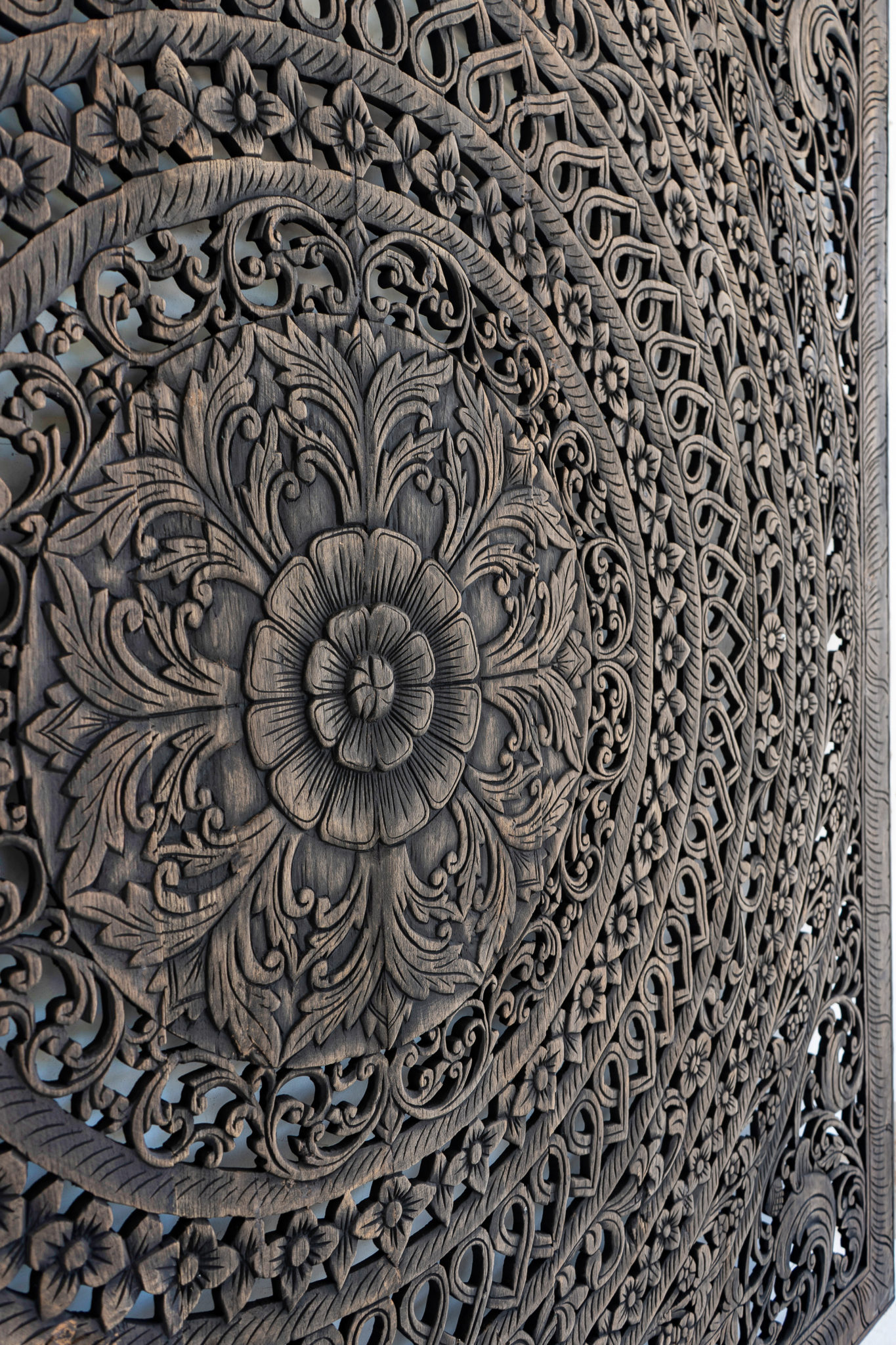 Moroccan Design Wood Carve Headboard Siam Sawadee