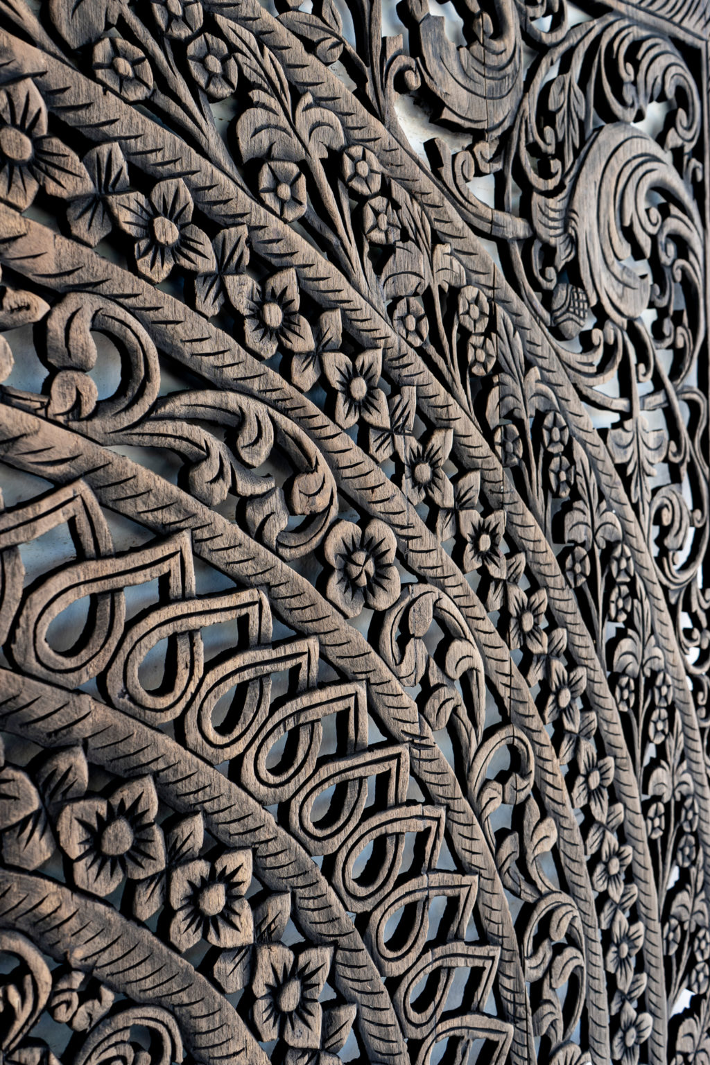 Moroccan Design Wood Carve Headboard Siam Sawadee