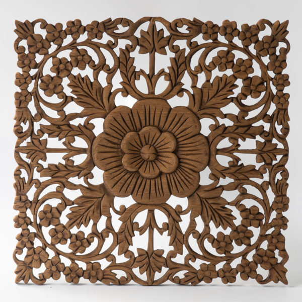 Brown stain wooden panel decor