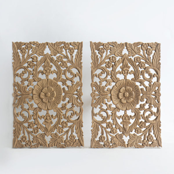 Pair of carved panels