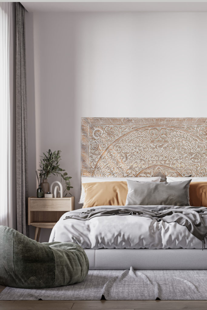 California King Low Profile Headboard Siam Sawadee