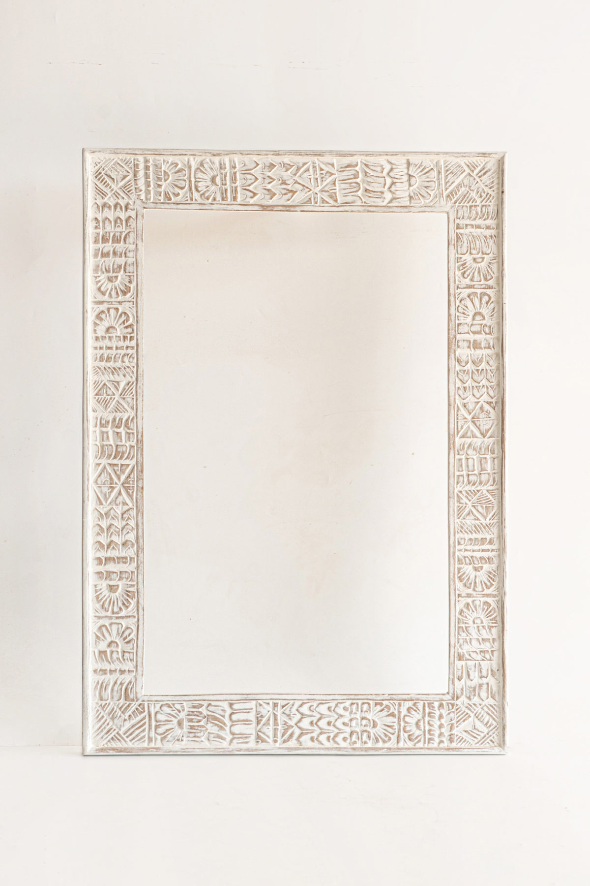 Bathroom mirror wooden frame
