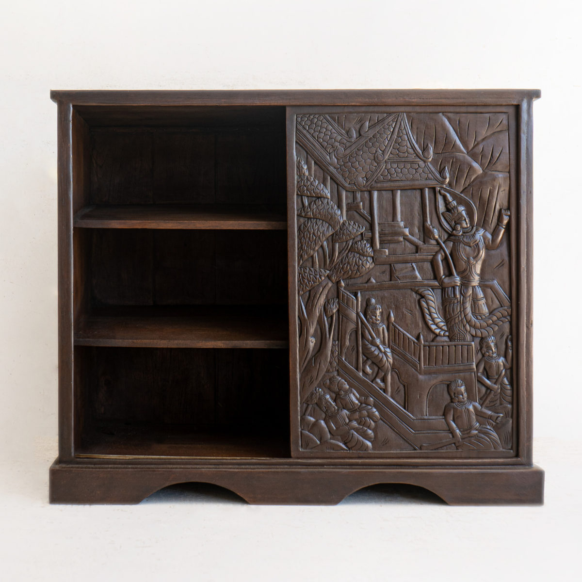 Entryway Indigo Blue Wood Carving Siam Sawadee