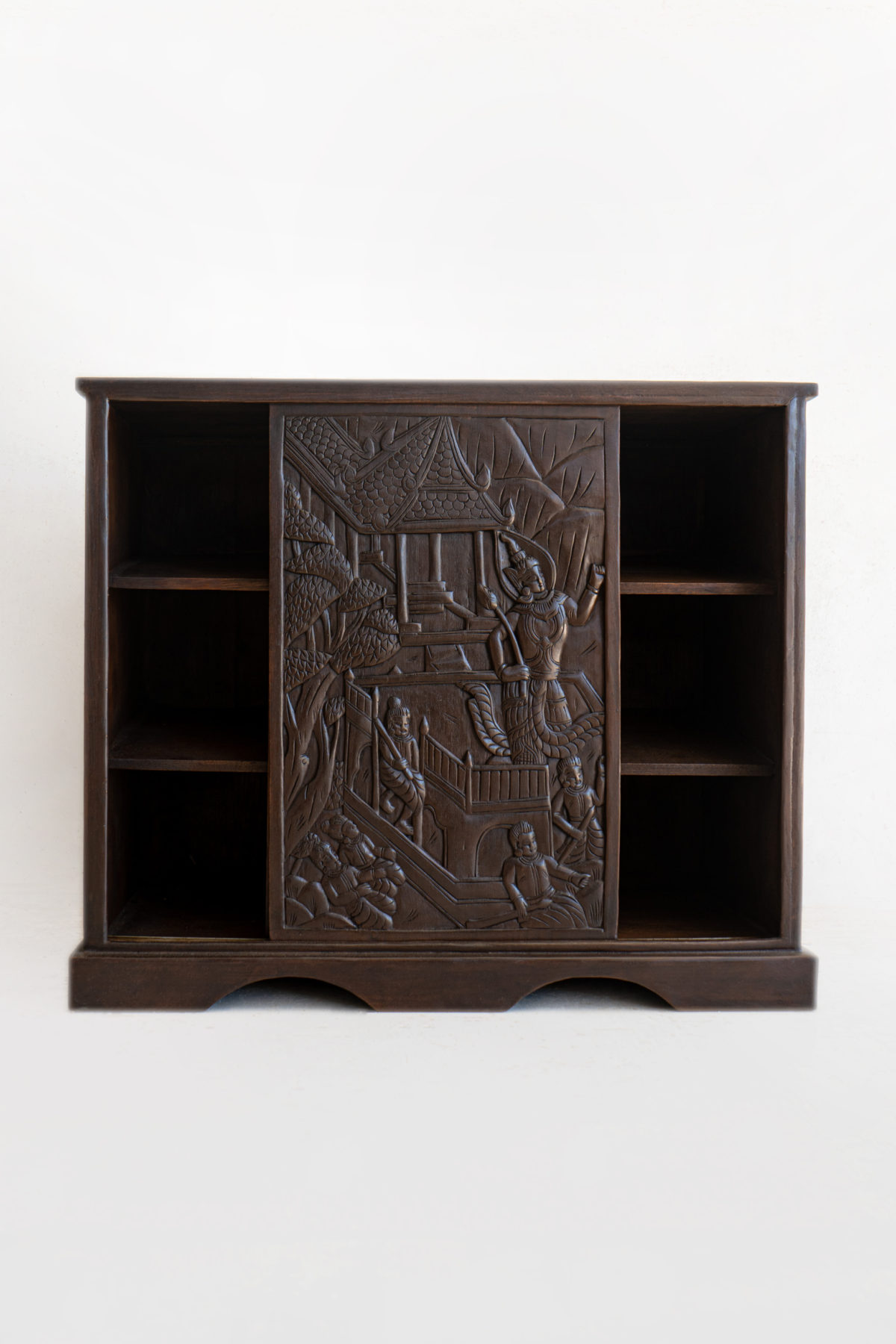 Low cabinet carved wood