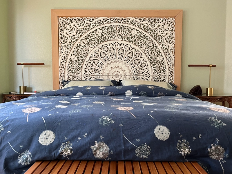 Handcrafted teak wooden furniture in Thailand