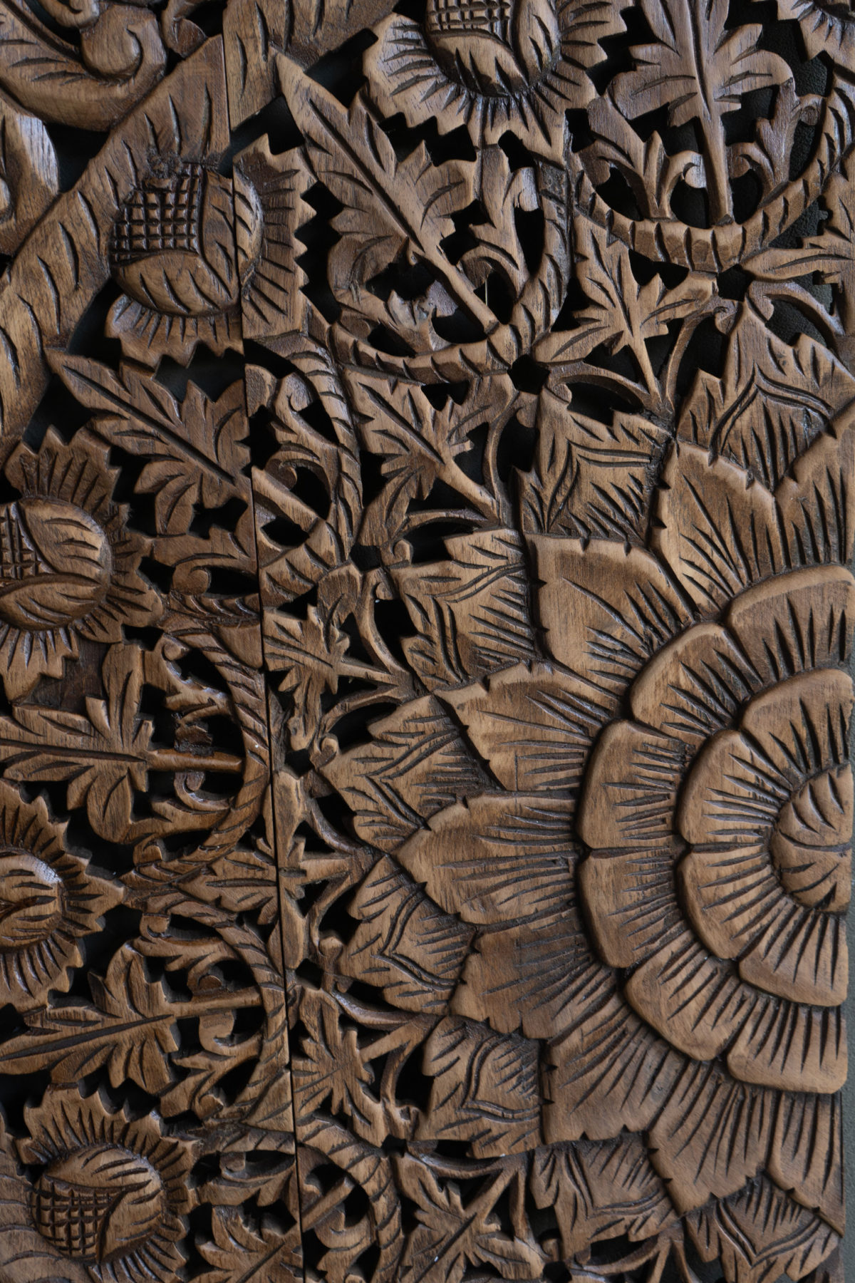 Mandala wood carving