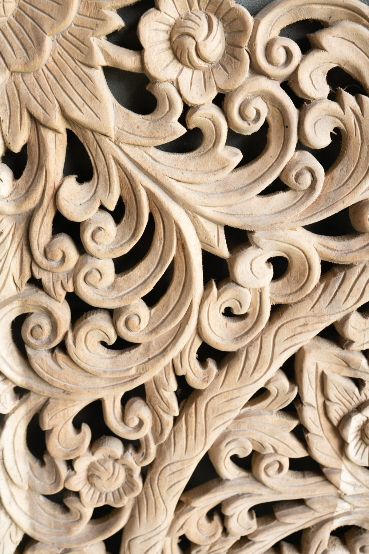 Hand carved wall decoration
