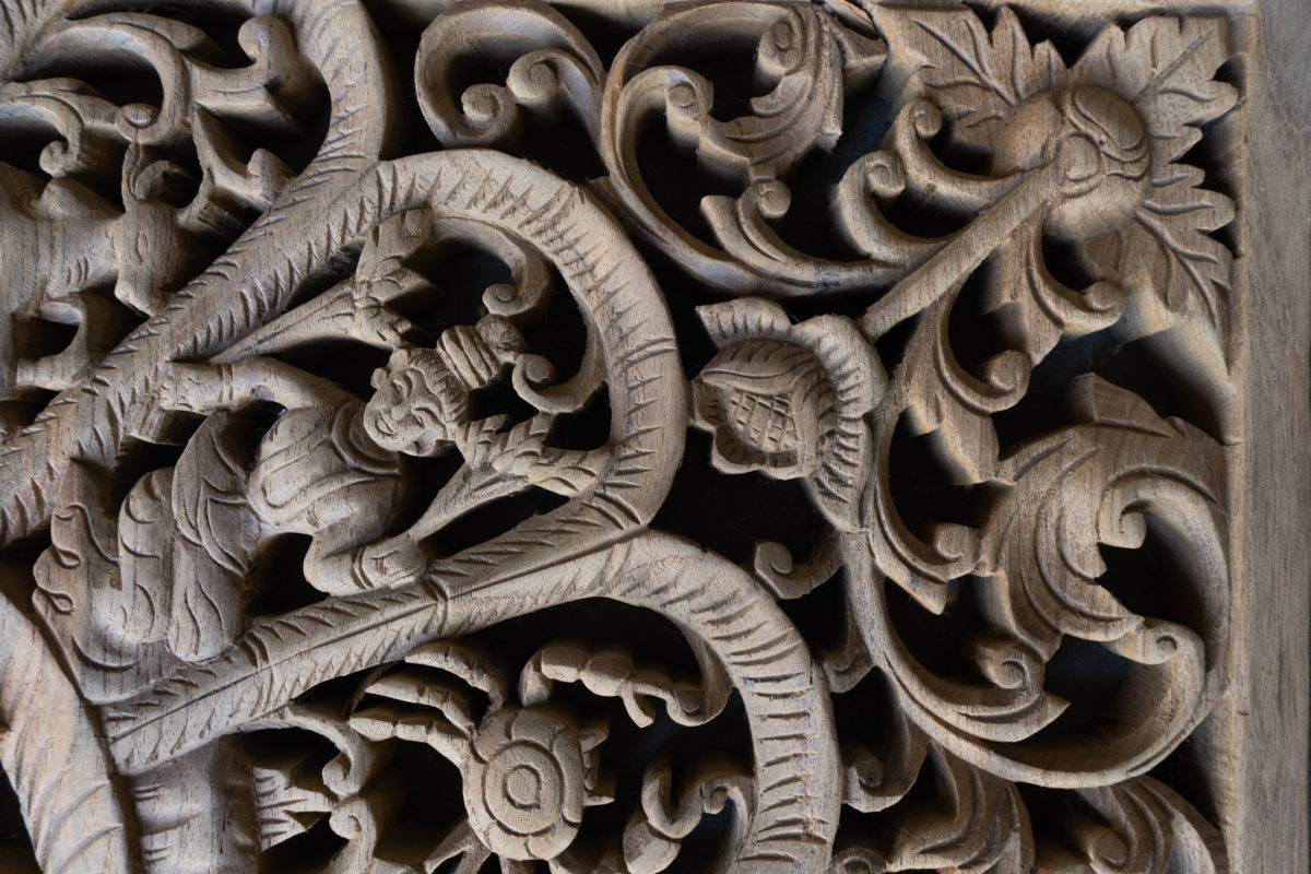 Rama wood carving