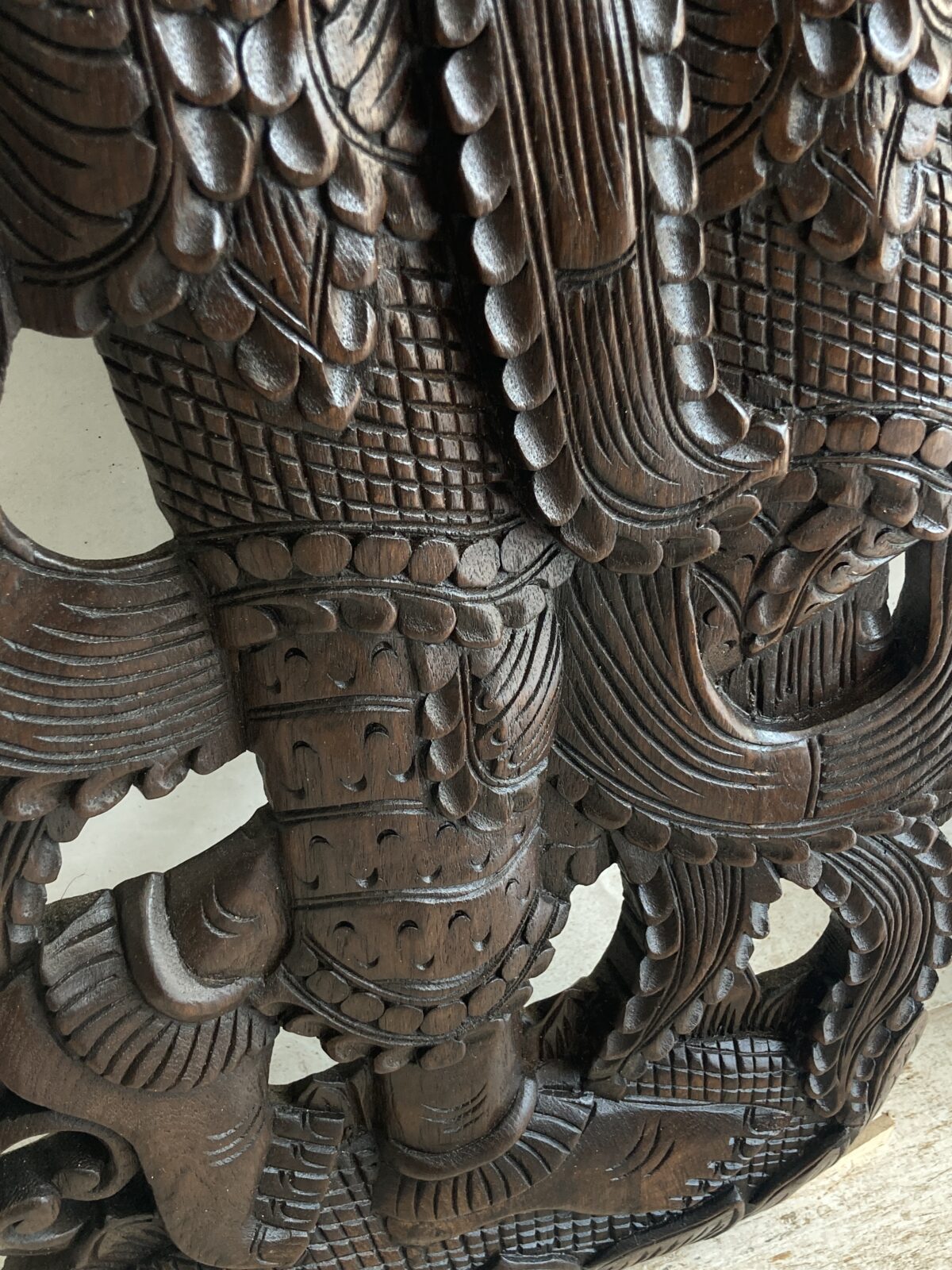 Thai wood carving in teak