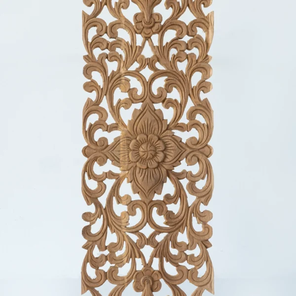 Wall decorative sculpture in natural teak wood