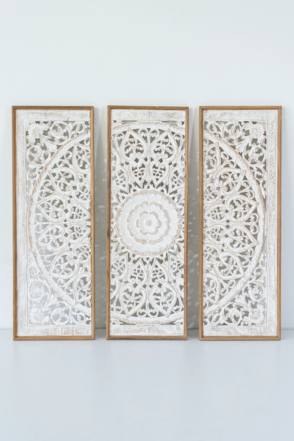 Wall-art-hanging-set-of-3-panels-decorative-pendant-with-framing-whitewash-36-inches-1 Panels in set for wall decorative sculpture