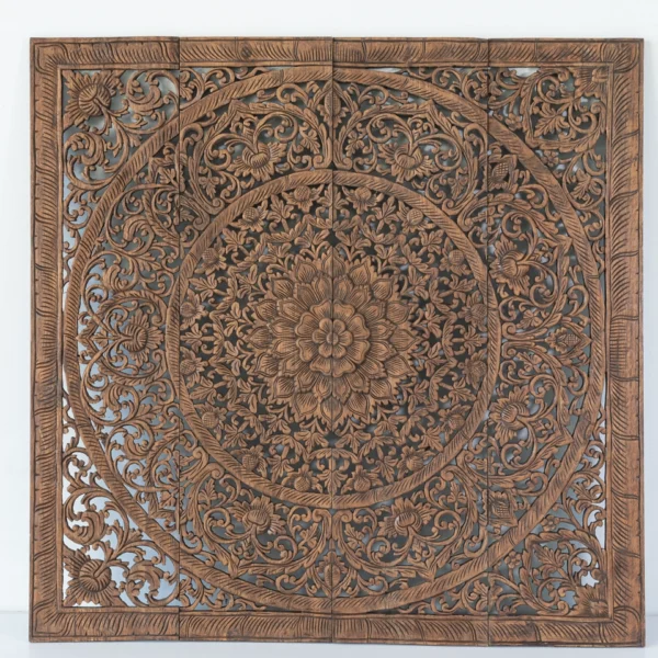 Wood on wall decorative sculpture